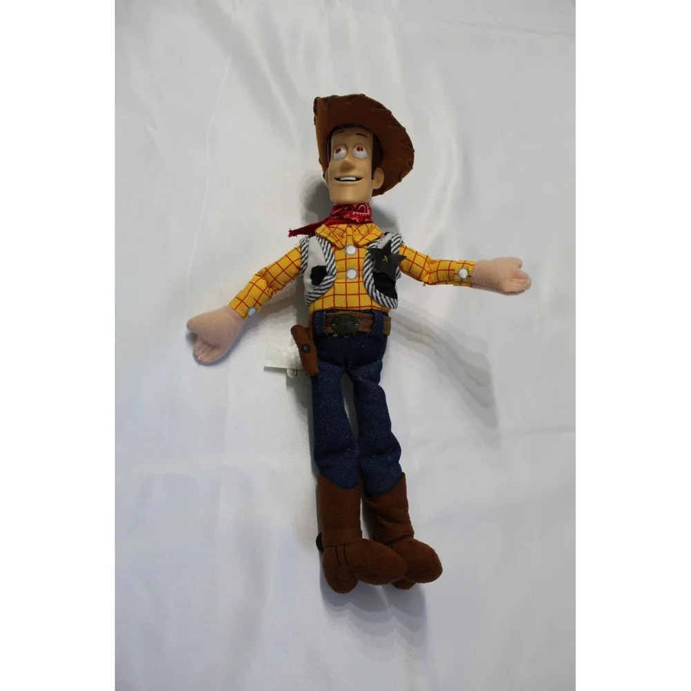 Disney Store Toy Story Woody Plush Cowboy Doll 12 inch Rotocast Head F723-7935-0